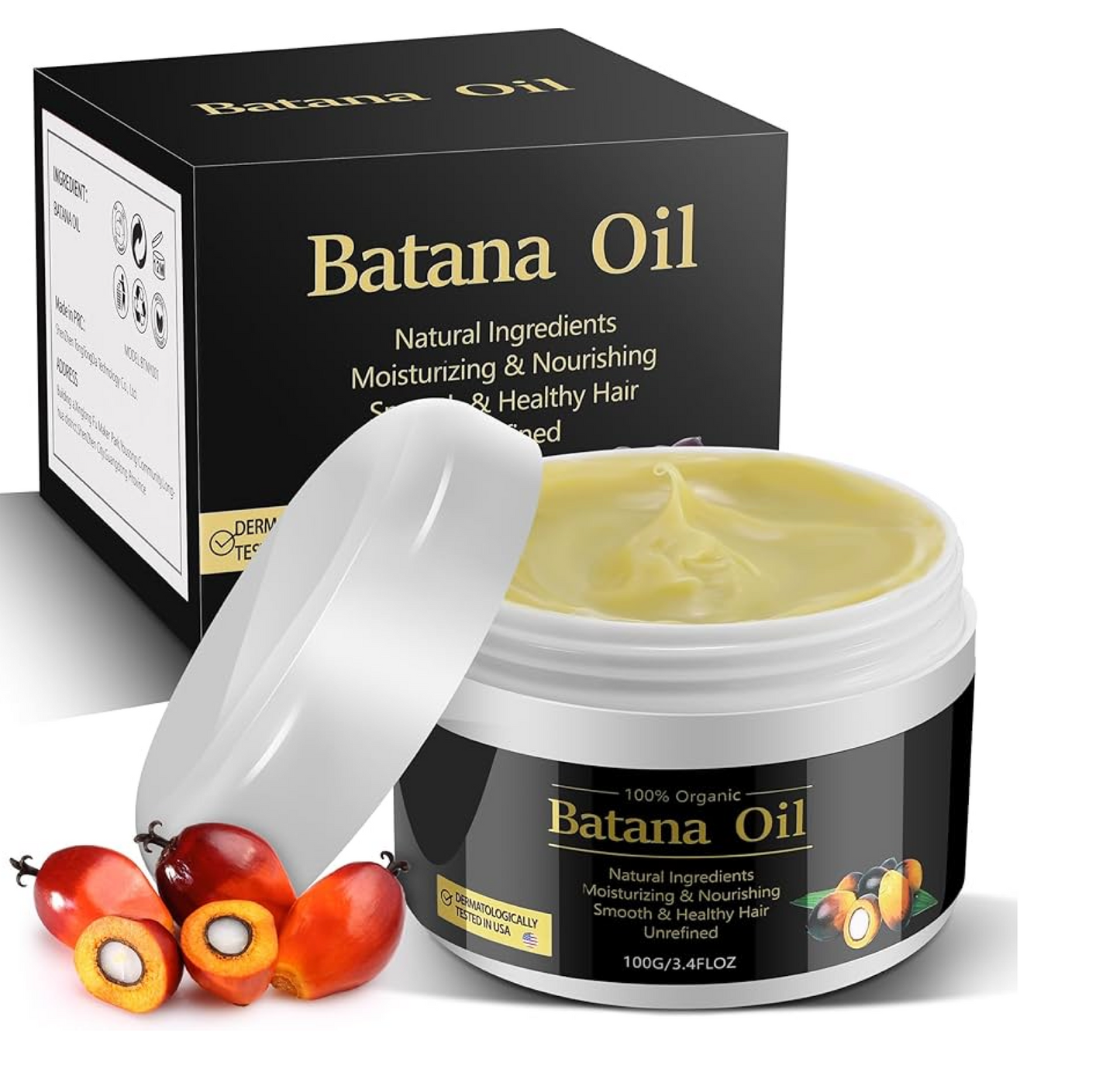 100% Organic and Natural Unrefined Batana Oil 100g (2pc)