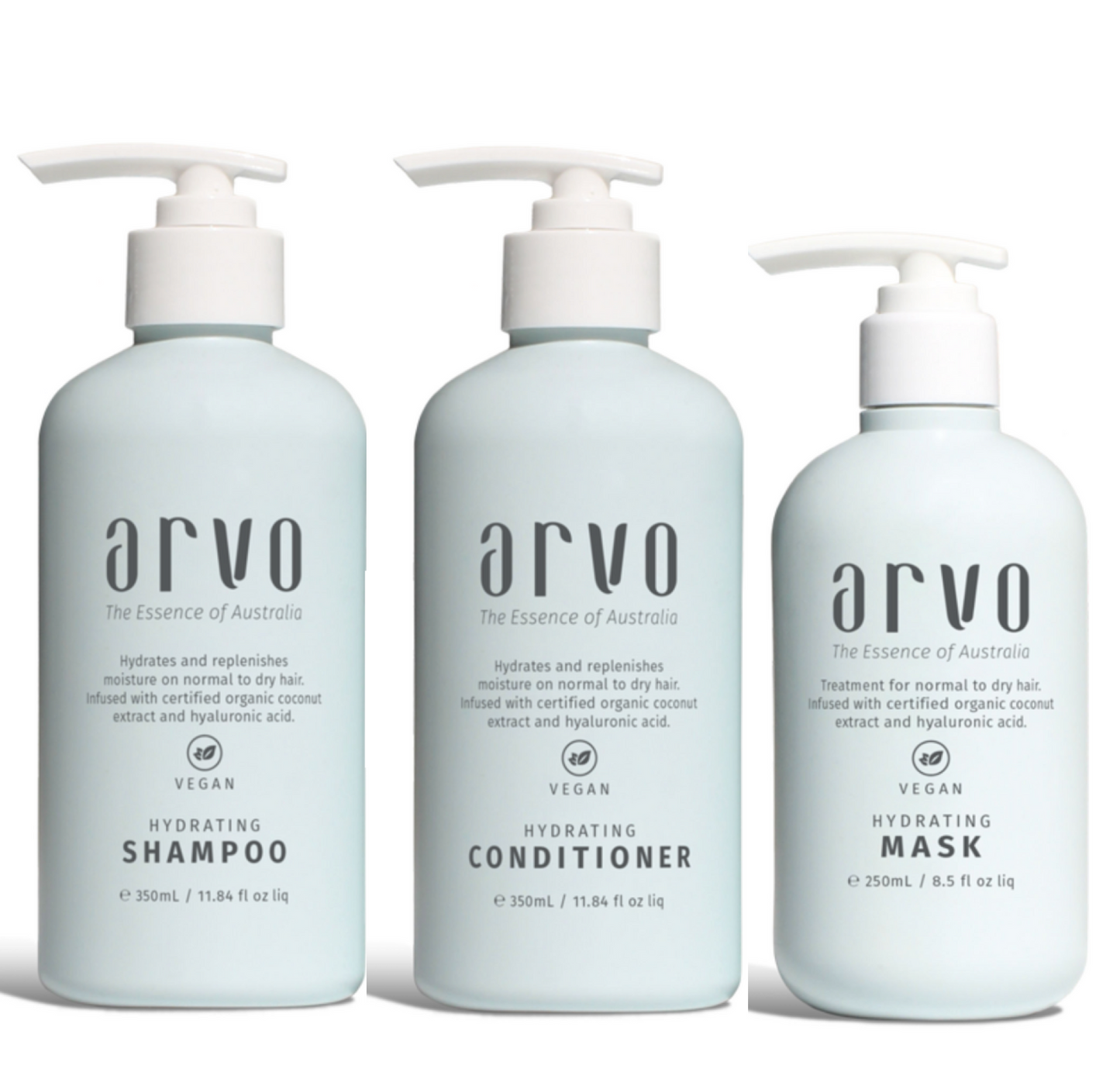 Arvo Hydrating Shampoo and Conditioner 350ml + Mask (3pc)