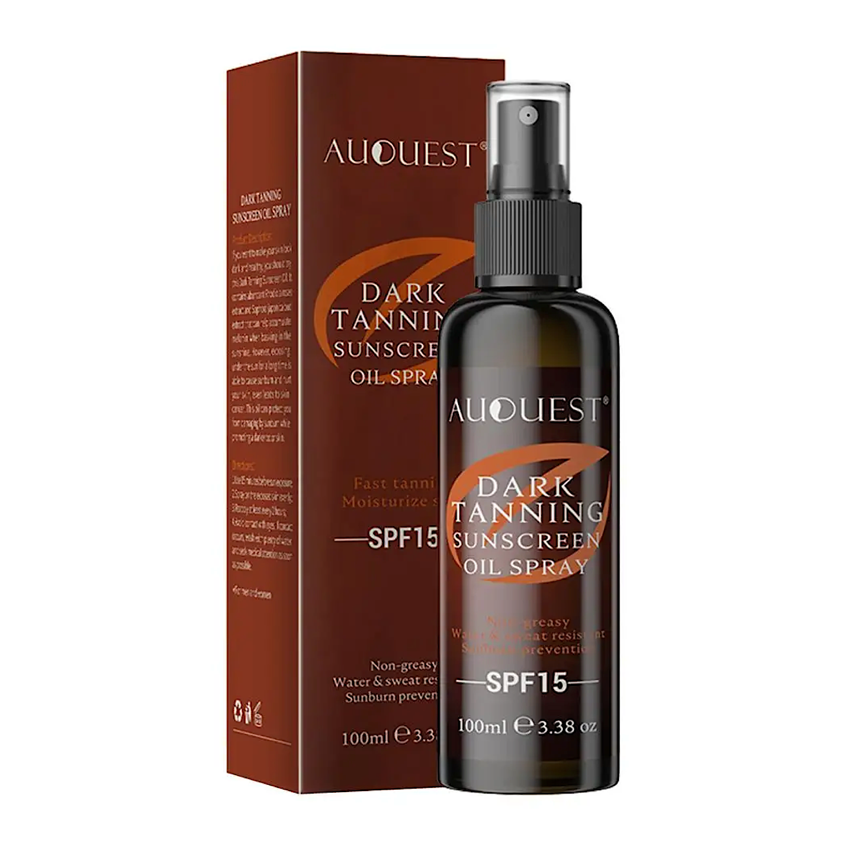 Auquest Dark Tanning Sunscreen Oil Spray SPF 15 100ml