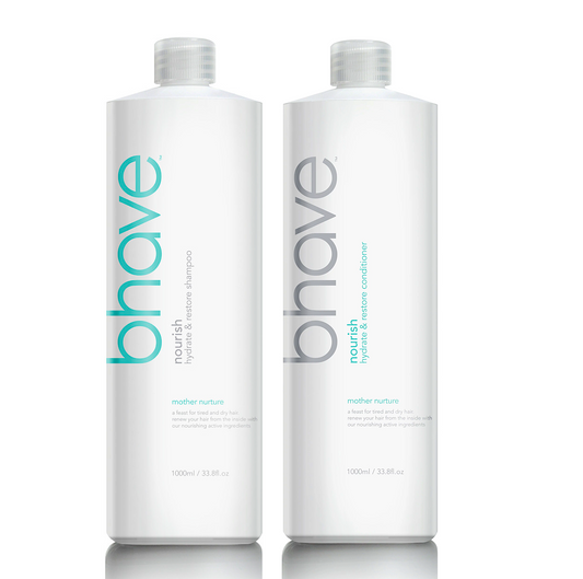 Bhave Nourish Hydrates & Restores Shampoo and Conditioner 1000ml