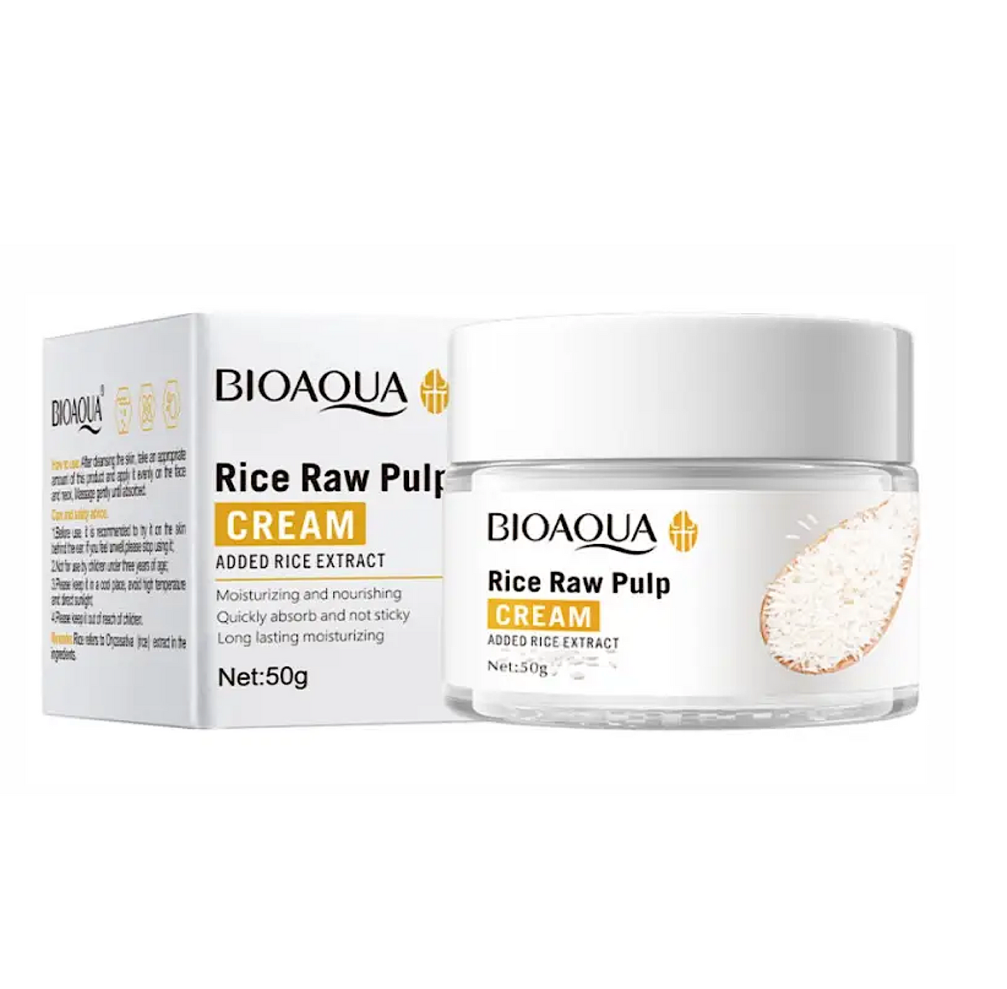 Bioaqua Rice Raw Pulp Face Cream 50g