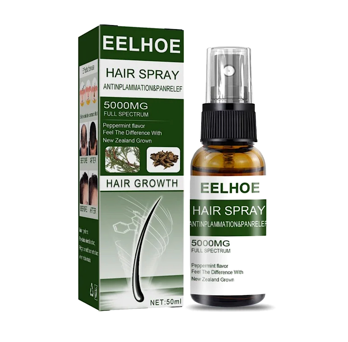 Eelhoe Hair Growth Peppermint Spray 50ml – Everything Keratin