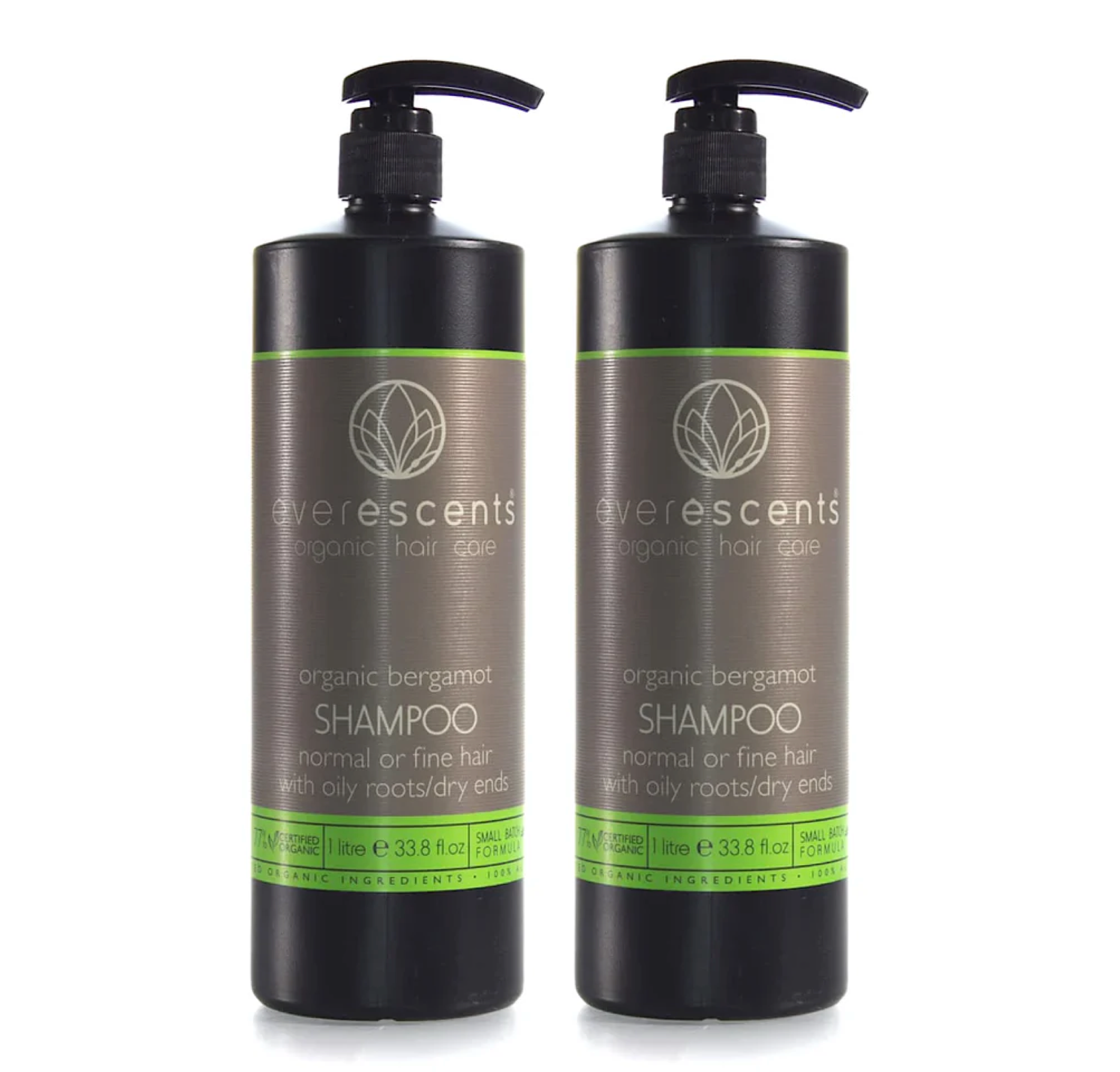 Everescents Organic Bergamot Shampoo 1000ml (2pc)