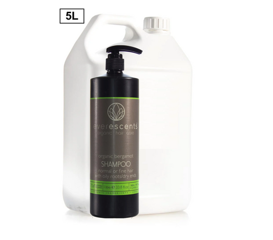 Everescents Organic Bergamot Shampoo 5L Professional Use