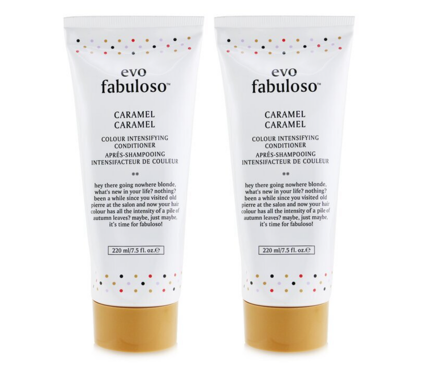 Evo Fabuloso Caramel Colour Intensifying Conditioner 220ml (2pc)