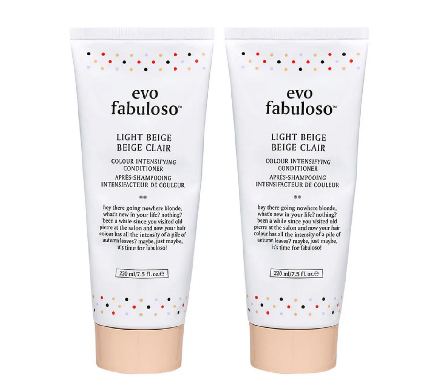 Evo Fabuloso Light Beige Colour Intensifying Conditioner 220ml (2pc)