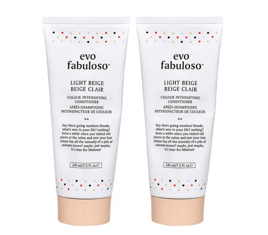 Evo Fabuloso Light Beige Colour Intensifying Conditioner 220ml (2pc)