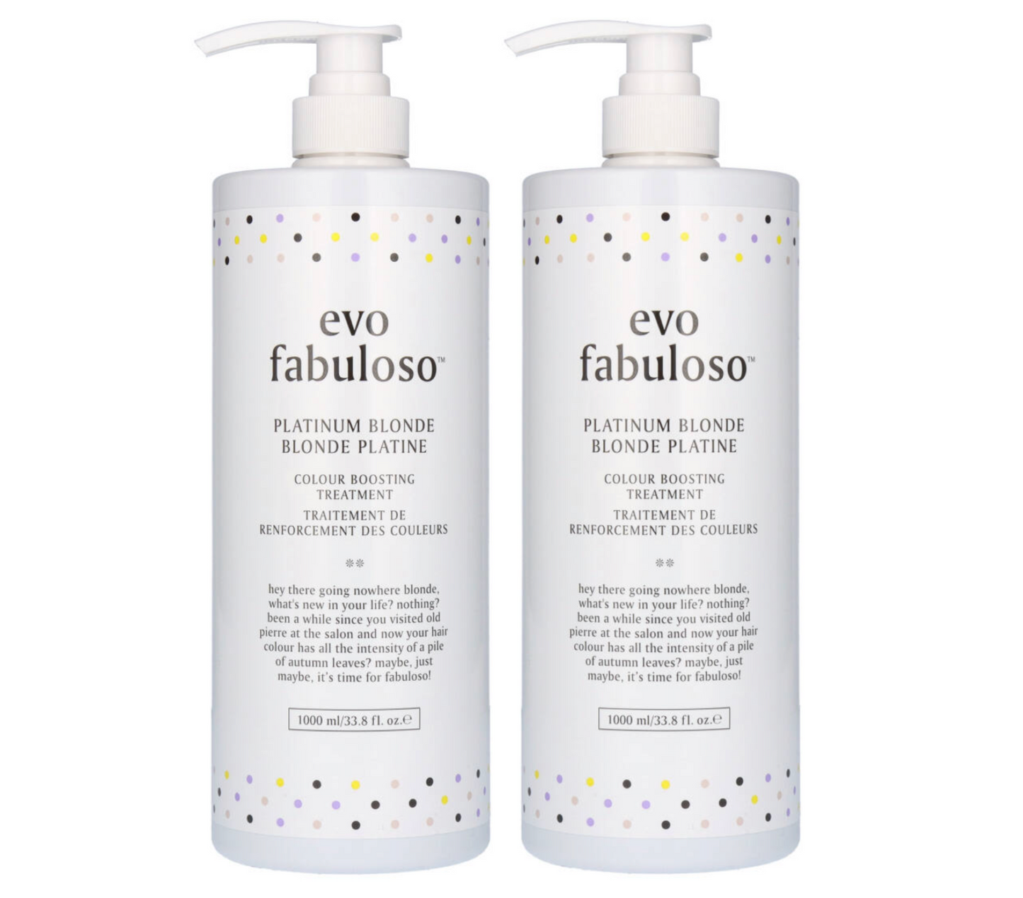 Evo Fabuloso Platinum Blonde Colour Boosting Treatment 1000ml (2pc)