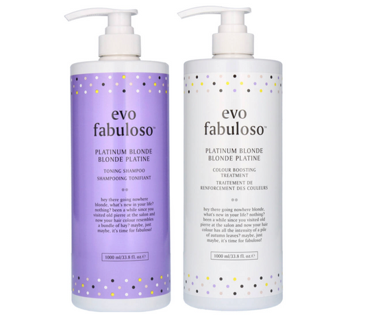 Evo Fabuloso Platinum Blonde Toning Shampoo and Treatment 1000ml