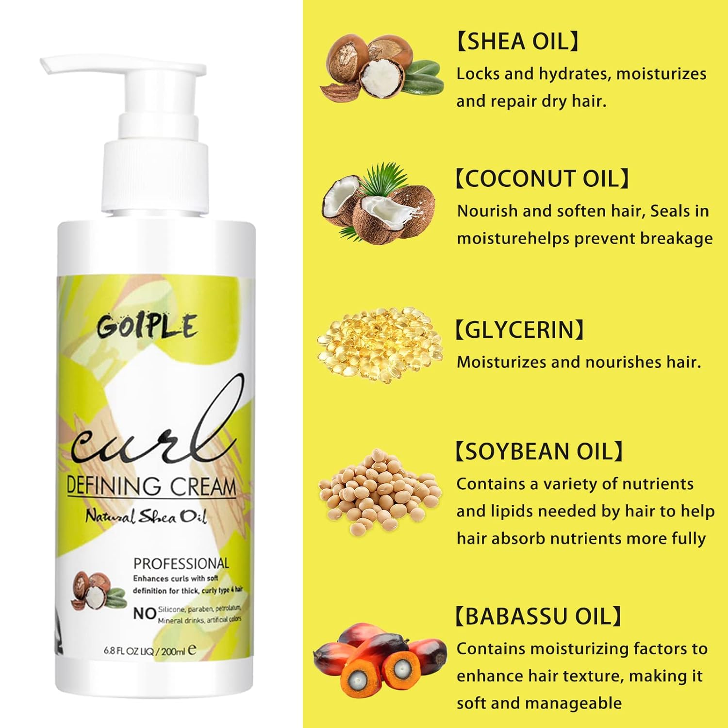 Goiple Curl Defining Cream Natural Shea Oil 200ml