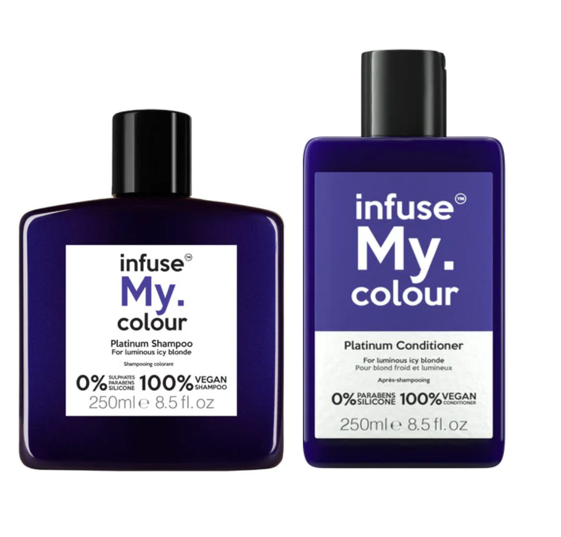 Infuse My Colour Platinum Icy Blonde Shampoo and Conditioner 250ml