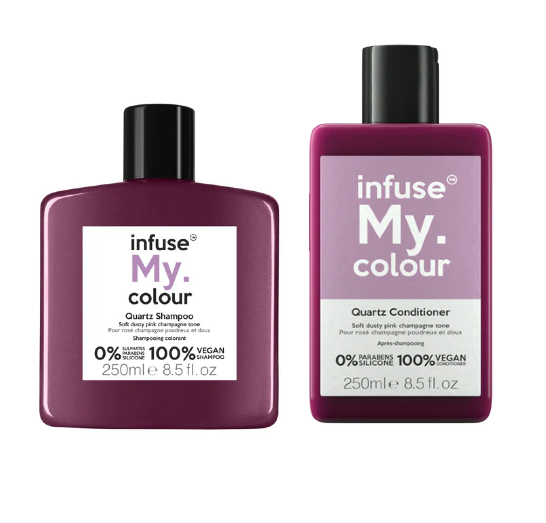 Infuse My Colour Quartz Pink Champagne Shampoo and Conditioner 250ml 