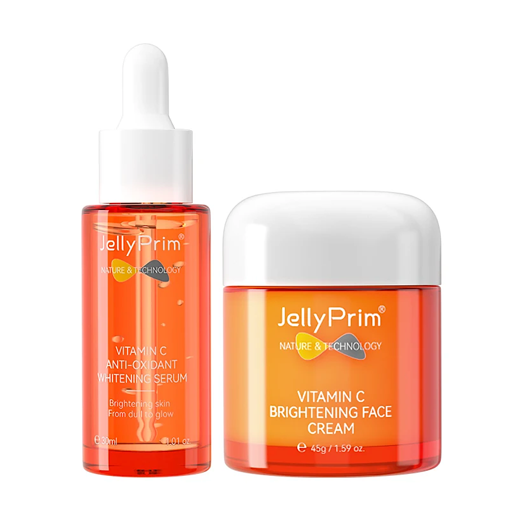 Jelly Prim Vitamin C Anti Oxidant Whitening Serum and Face Cream Duo ...