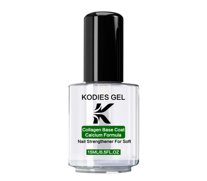 Kodies Gel Collagen Base Coat Calcium Formula Nail Strengthener 15ml