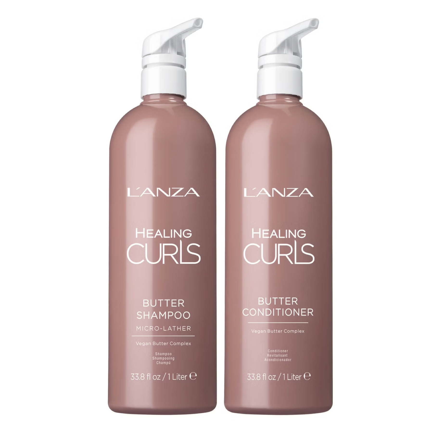 L'Anza Healing Curls Butter Shampoo and Conditioner 1000ml