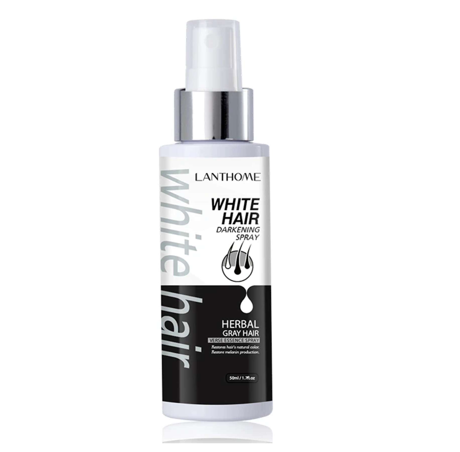 Lanthome White Hair Darkening Beard Spray Herbal Grey Hair 50ml ...