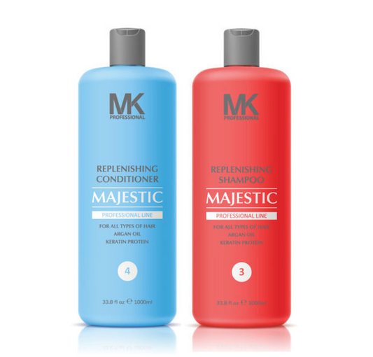 MK Professional Majestic Replenishing Keratin Shampoo & Conditioner 1000ml