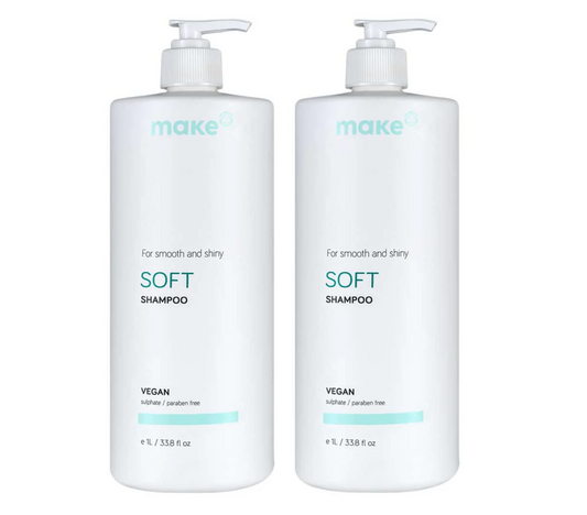 Make Soft Smooth & Shiny Shampoo 1000ml (2pc) 