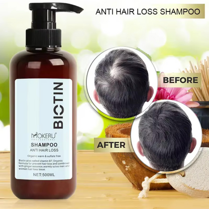 Mokeru Biotin Anti Hair Loss Organic Shampoo 500ml