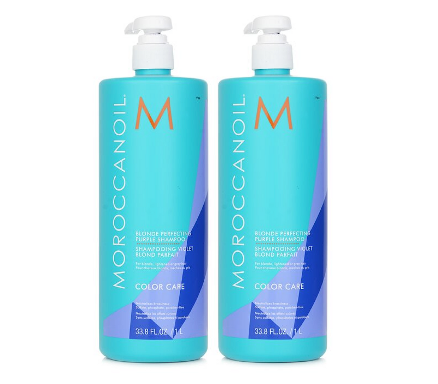 Moroccanoil Blonde Perfecting Purple Shampoo 1000ml Duo 