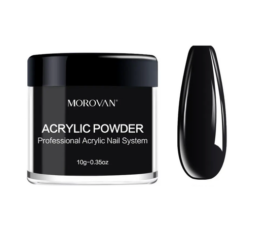 Morovan Acrylic Black Powder Nail System 10g