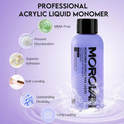 Morovan Acrylic Liquid for Nail Extension & Art Prep Liquid Kit