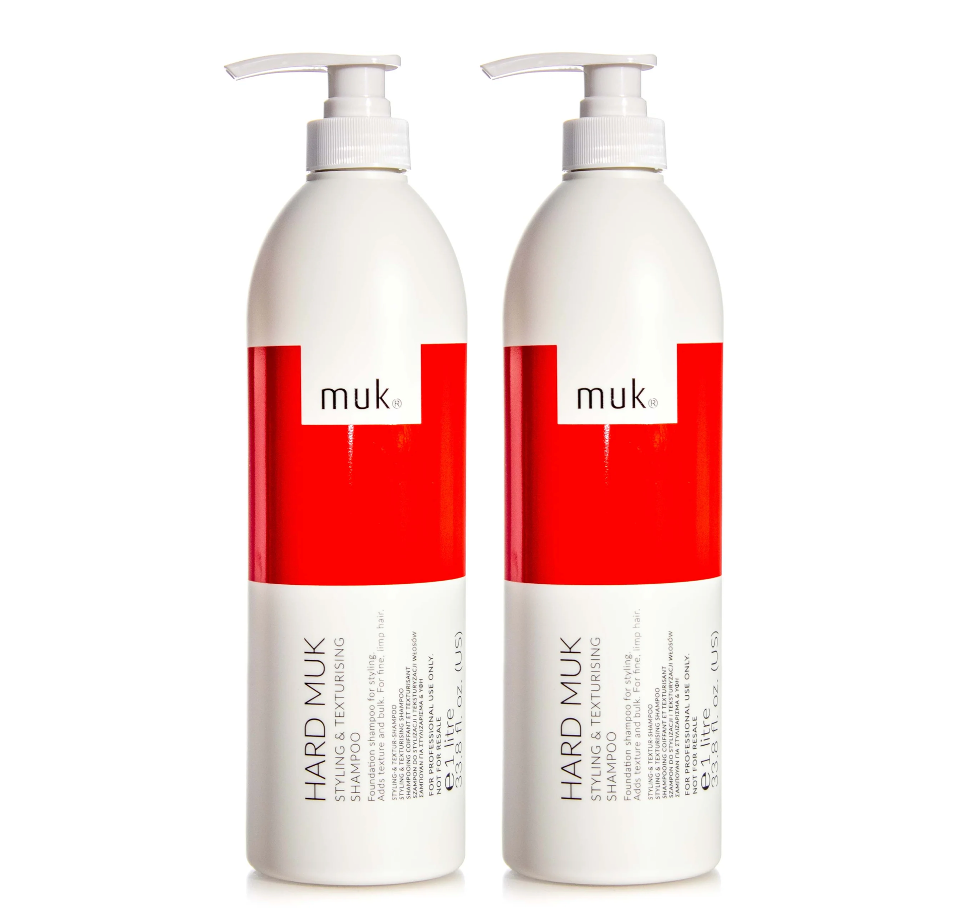 Muk Hard Muk Styling and Texturising Shampoo 1000ml (2pc)