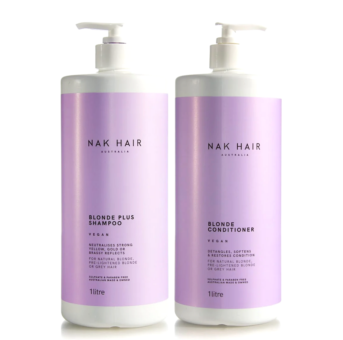 Nak Blonde Plus Shampoo and Conditioner 1000ml