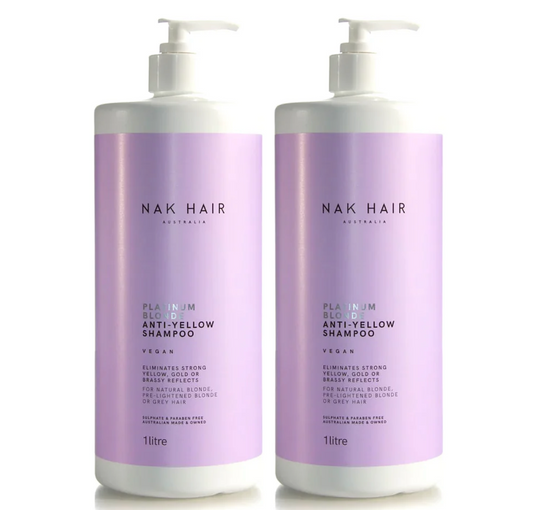 Nak Platinum Blonde Anti Yellow Shampoo 1000ml (2pc)