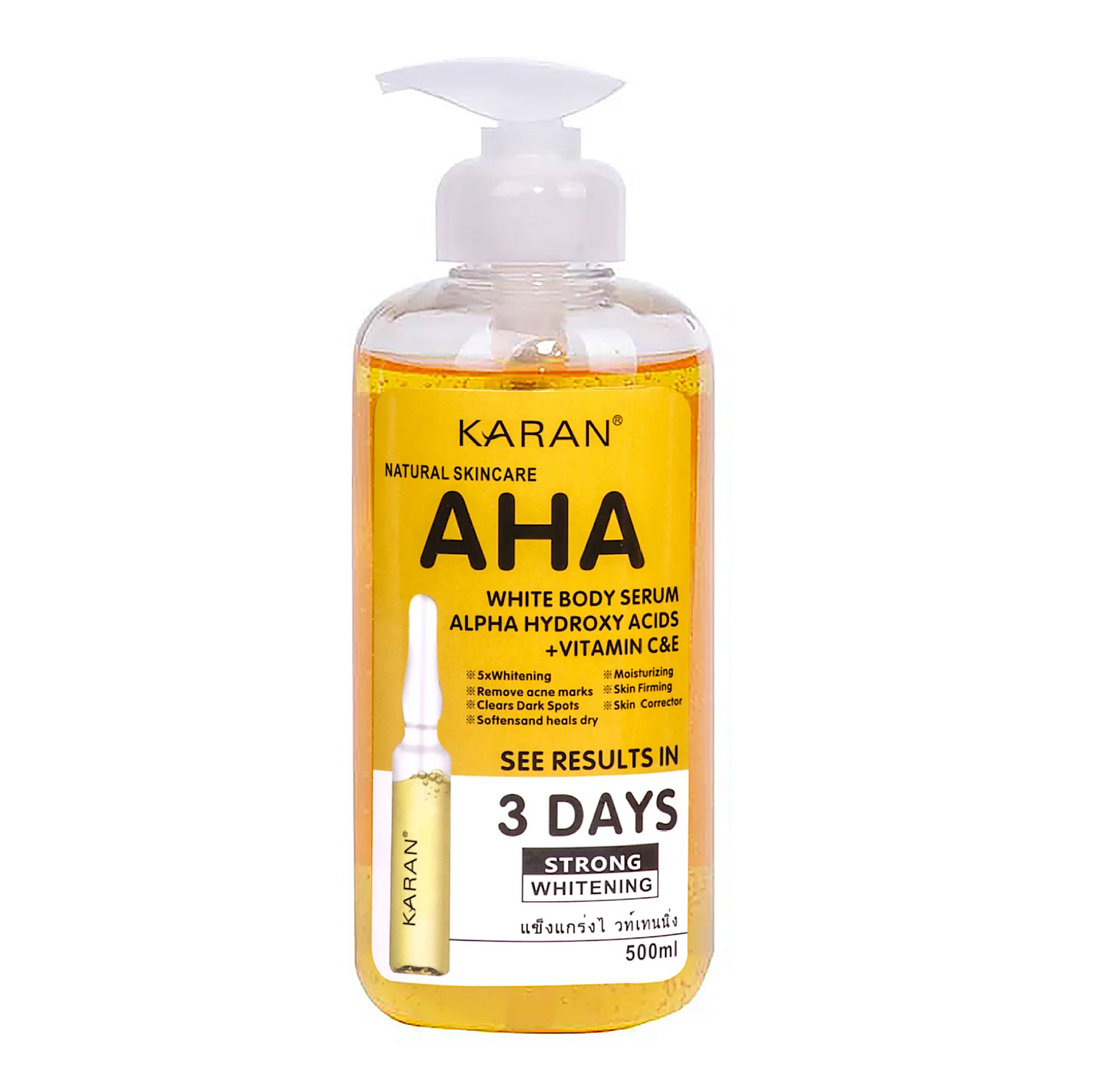 Natural Skincare AHA White Body Serum 3 Days 500ml