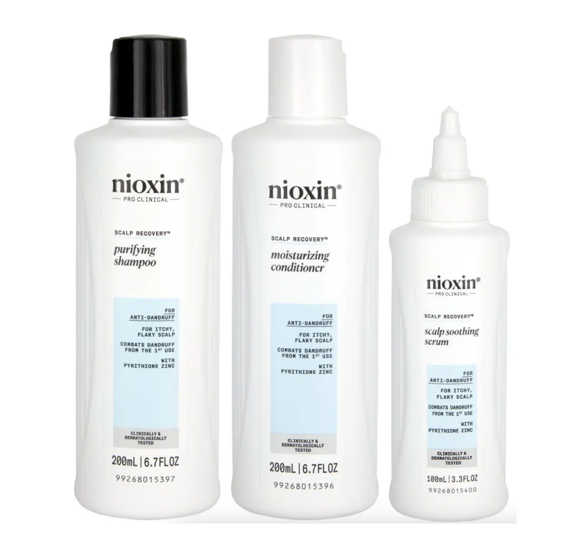 Nioxin Scalp Recovery Purifying Anti Dandruff Shampoo & Conditioner 200ml + Serum (3pc)