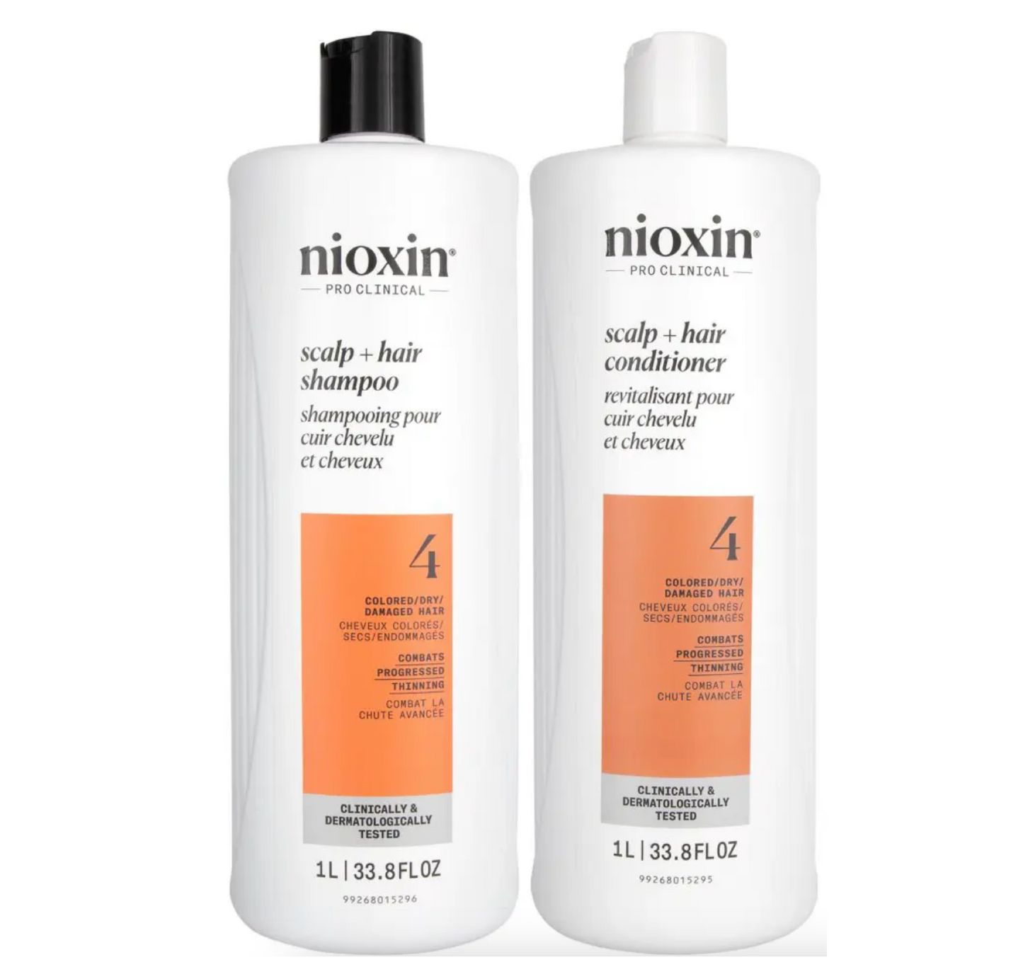 Nioxin Scalp & Hair System 4 Progressed Thinning Shampoo and Conditioner 1000ml