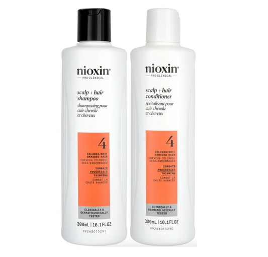 Nioxin Scalp & Hair System 4 Progressed Thinning Shampoo and Conditioner 300ml