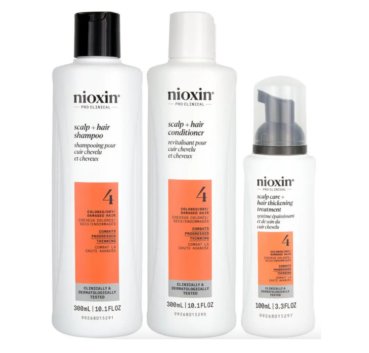 Nioxin System 4 Progressed Thinning Shampoo & Conditioner 300ml + Treatment (3pc)