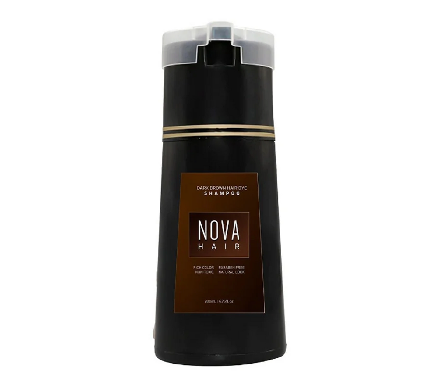 Nova Hair Dark Brown Hair Dye Shampoo 200ml 