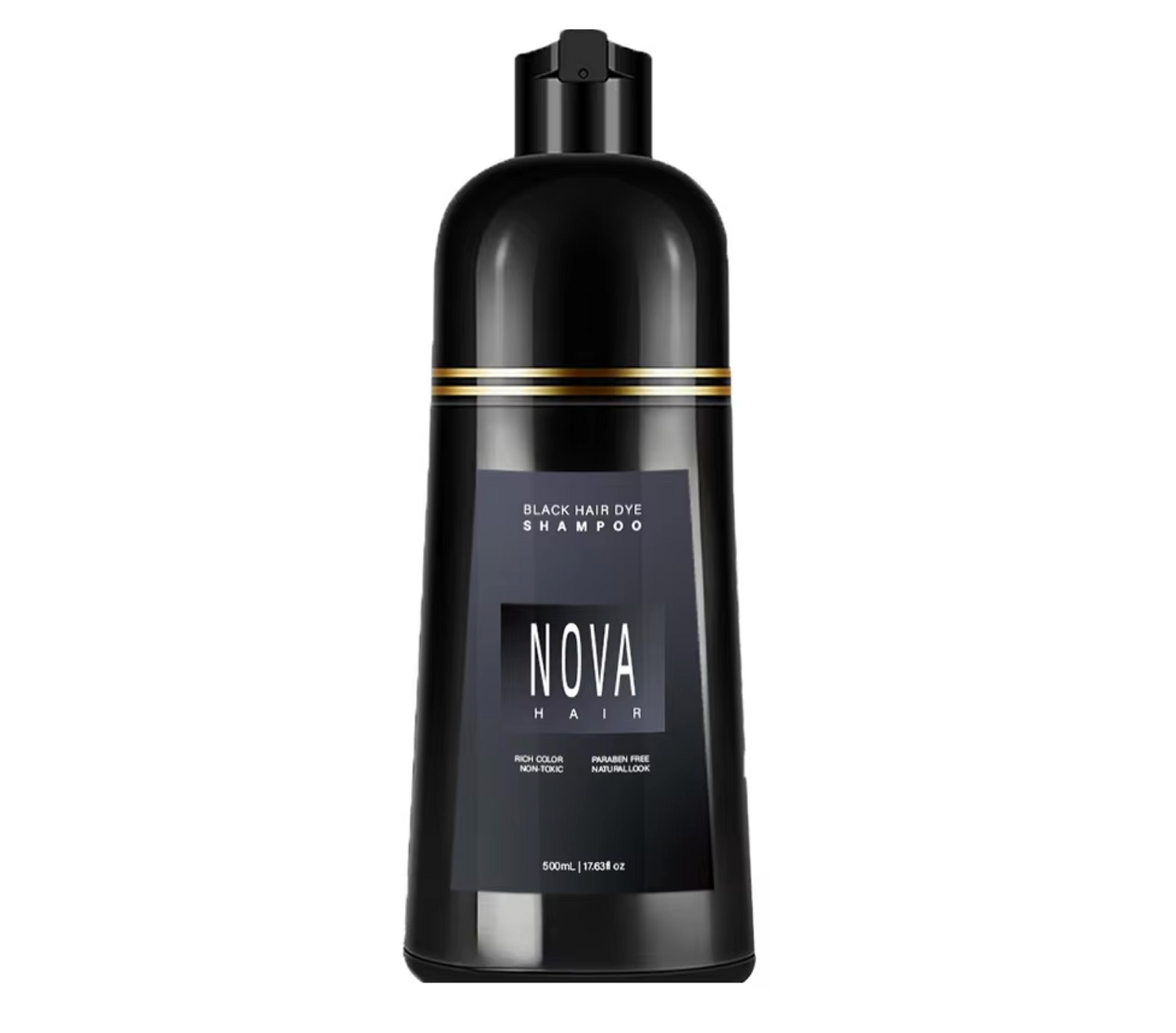 Nova Hair Black Hair Dye Shampoo 500ml