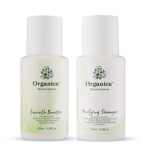 Organica Keratin Smooth Booster and Purifying Shampoo 100ml Duo