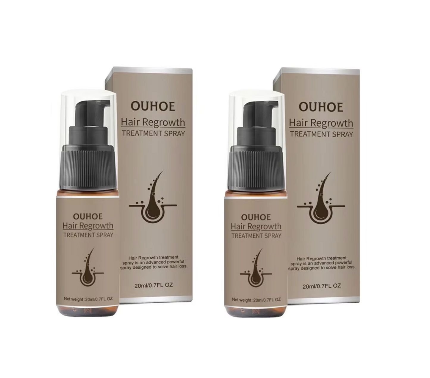 Ouhoe Hair Regrowth Treatment Spray 20ml (2pc)