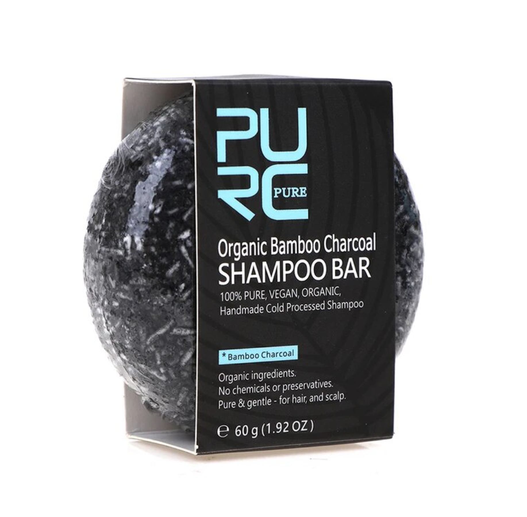 Purc Organic Pure Bamboo Charcoal Shampoo Bar 60g