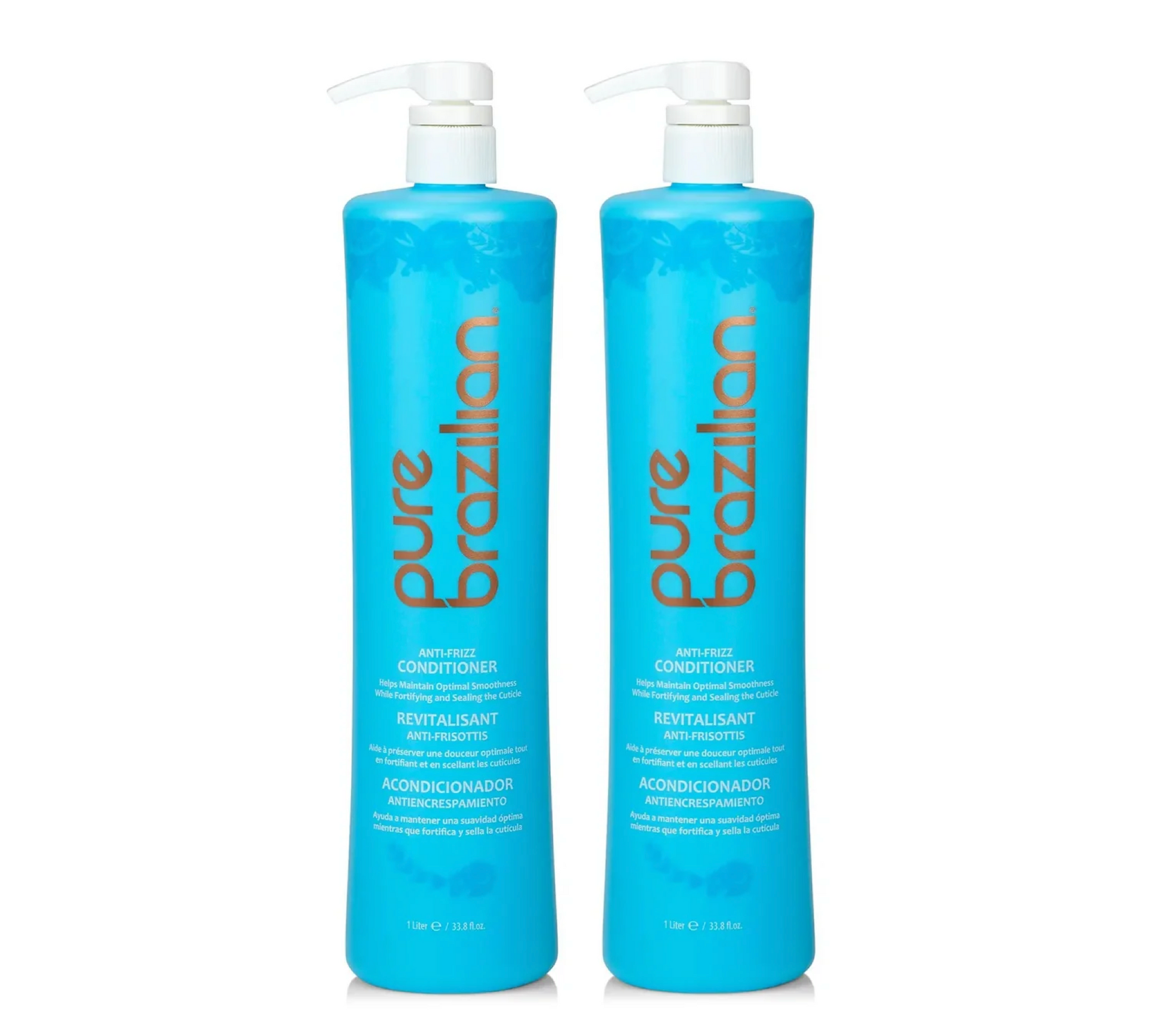 Pure Brazilian Anti-Frizz Conditioner 1000ml (2pc)