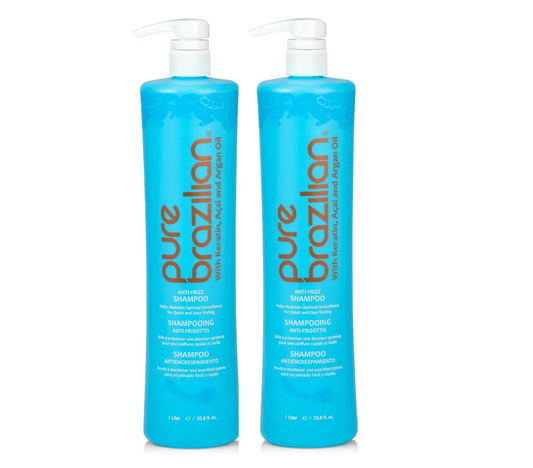 Pure Brazilian Anti-Frizz Shampoo 1000ml (2pc)