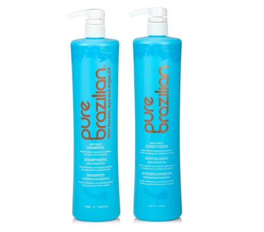 Pure Brazilian Anti-Frizz Shampoo and Conditioner 1000ml