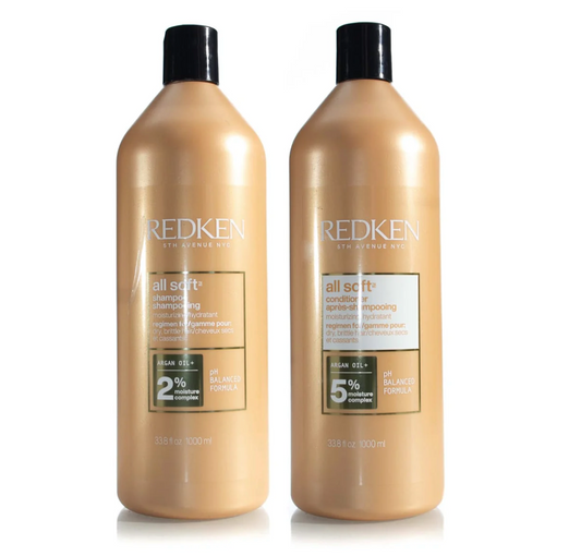 Redken All Soft Argan Oil Shampoo and Conditioner 1000ml