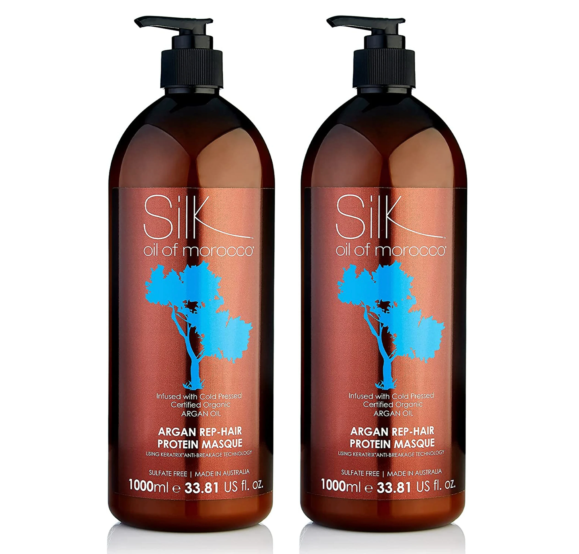 Silk Oil of Morocco Argan Rep Hair Protein Masque 1000ml (2pc)