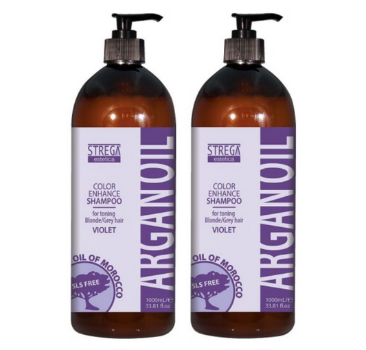 Strega Estetica Argan Oil Color Enhance Violet Shampoo 1000ml (2pc)