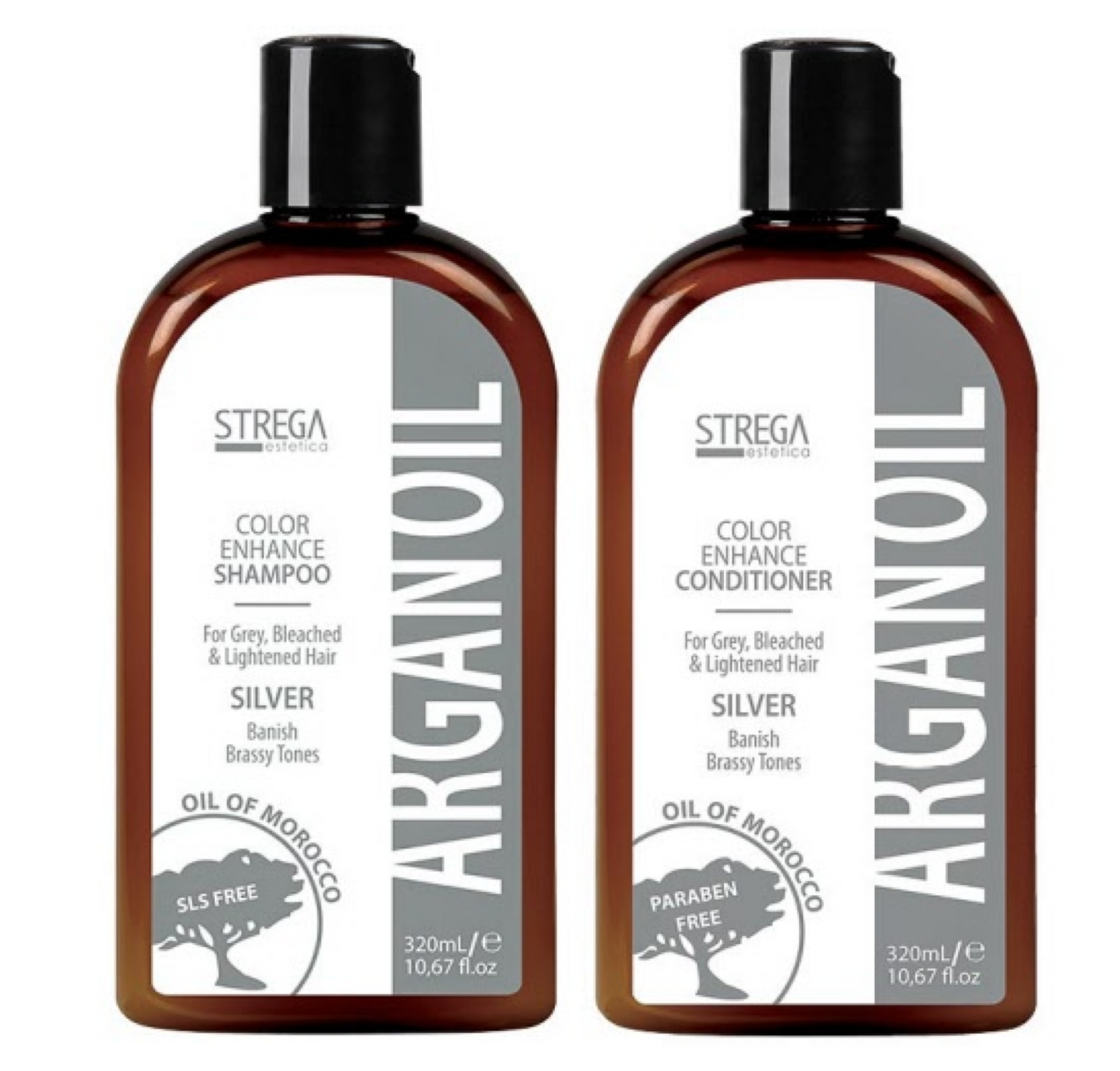 Strega Estetica Color Enhance Silver Shampoo and Conditioner 320ml