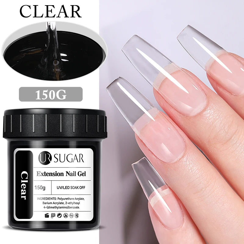 Ur Sugar Extension Nail Milky Color Gel Extension Clear 150g