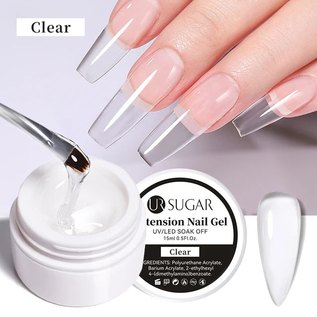 Ur Sugar Extension Nail Milky Color Gel Extension Clear 15ml