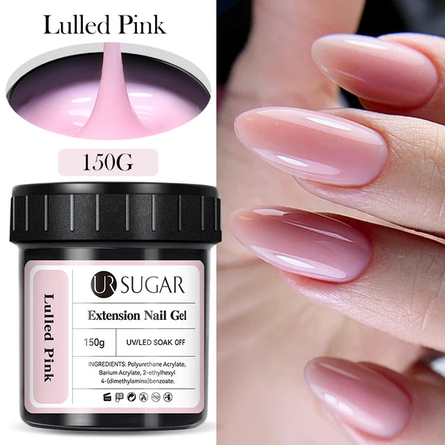 Ur Sugar Extension Nail Milky Color Gel Extension Lulled Pink 150g 