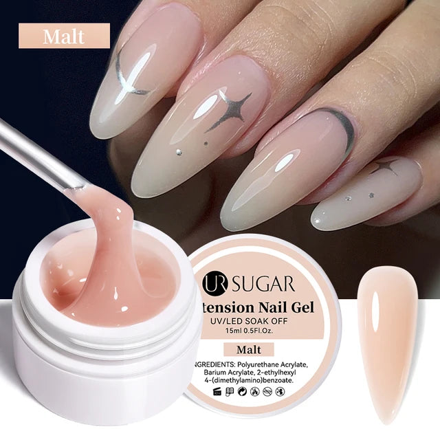 Ur Sugar Extension Nail Milky Color Gel Extension Malt 15ml 